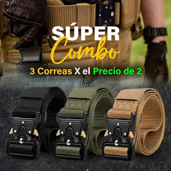 Promoción X3 Correas Tácticas Cinturón Militar Ajustable Correa Reata LSD-02x3