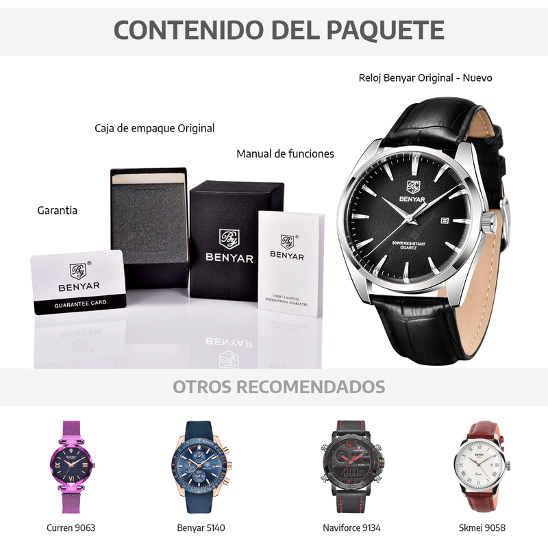 Reloj BENYAR 5163 Clasico para hombre